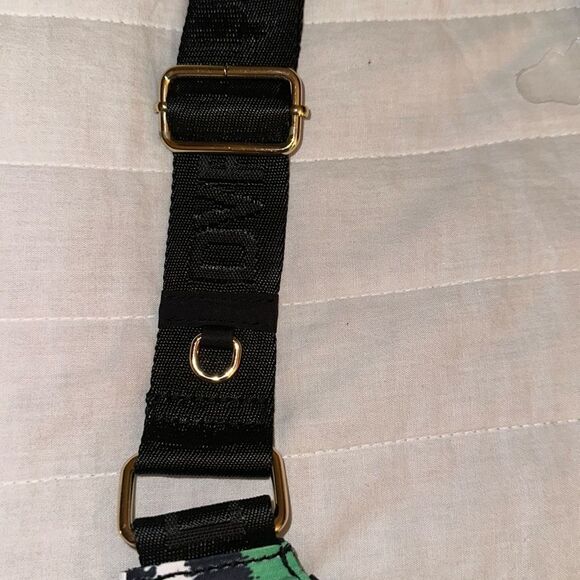 DVF x Target Black Green White Disco Zebra Nylon Utility Crossbody Bag - Picture 8 of 11